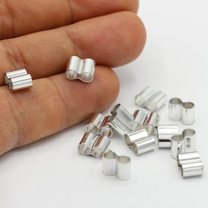 6x9mm Rhodium Plated Tubes , Tube Beads , Tubes  - RDM199