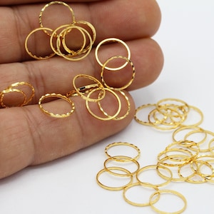 10mm 24 k Shiny Gold Plated Closed Ring , Connectors , Circle Connectors  , Gold Plated Hoops , - GLD426