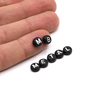 Kunststoff Buchstaben Pave Anfang Charms, Kunststoff Buchstaben Charms, Kunststoff erste Charms, Mini-Kunststoffbuchstaben 7 mm - TS205