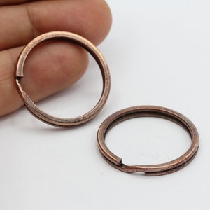 30mm Antique Copper Plated Key Chain Rings  , Split Key Chain Rings - TS461