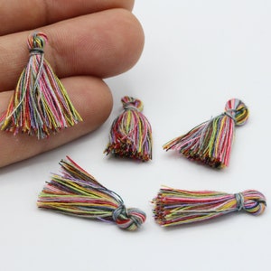 25mm ( 1 inchess ) Mix Color  Cotton Tassel , Mini Tassel - TS27