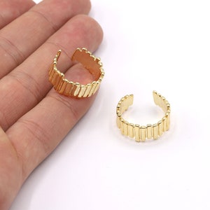 24 k Shiny Gold Plated Adjustable Ring Settings, Shiny Gold Plated Rings , Gold Plated Love Ring,Inner Size 17mm -GLD1742