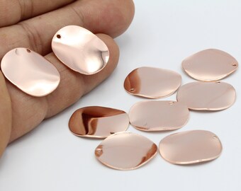 20mm Rose Gold Plated Circle Disc , Stamping Blank , Coins - RSG19
