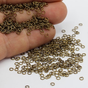 0,5x3mm Antique Bronze Plated Jump Rings , Connectors - TS432