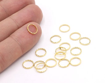 8mm 24 k Shiny Gold Plated Closed Ring ,Connectors ,Circle Connectors, Gold Plated Hoops , - GLD514