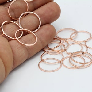 20mm Rose Gold Plated Closed Ring  - RSG141