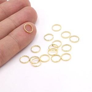 8mm 24 k Shiny Gold Plated Closed Ring ,Connectors ,Circle Connectors, Gold Plated Hoops , - GLD514
