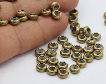 3x6mm Raw Brass Rubber Stopper, Raw Brass Connector - RAW244