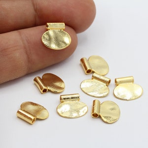 11x12mm 24 k Shiny Gold Plated  Pendant Charms, Spacer Charms - GLD532