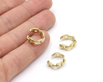 Raw Brass  Earring Findings, Dainty Hoops ,Raw Brass Hoop Earrings ,Raw Brass Earring, Raw Brass Cartilage earring, 16 mm RAW482