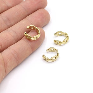Raw Brass  Earring Findings, Dainty Hoops ,Raw Brass Hoop Earrings ,Raw Brass Earring, Raw Brass Cartilage earring, 16 mm RAW482