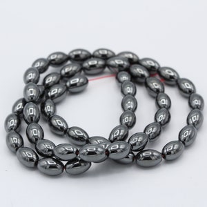 5 x 8 mm perles d&#39;hématite couleur bronze, 1 rang - Environ 50 perles - BK149