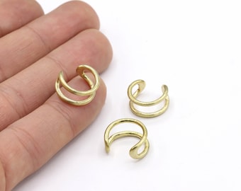 Raw Brass  Earring Findings, Dainty Hoops ,Raw Brass Hoop Earrings ,Raw Brass Earring, Raw Brass Cartilage earring, 13x14 mm RAW479