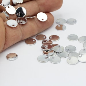 10 mm rhodinierte runde Scheibe, Stanzrohling, Münzen - RDM44