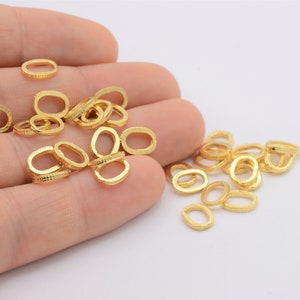 7x9mm 24 k Gold Plated Closed Ring , spacer Pendants - GLD1041