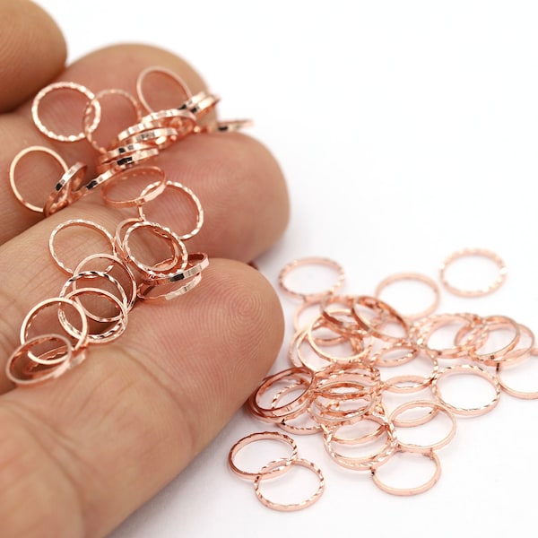 8mm Rose Gold Plated Closed Ring, Connectors, Circle Connectors, Rose Gold Closed Rings, Jewelry Making, Closed Ring Charms, Ring - RSG347