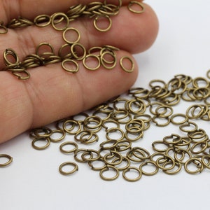 0,85x6mm Antique Bronze Plated Jump Rings , Connectors - TS439