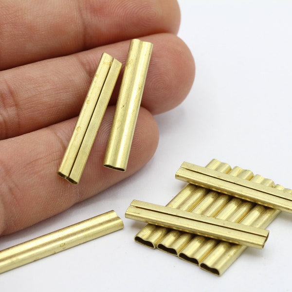 2x5x30mm Raw Brass Rectangle Tubes , Rectangle Tube Beads , Tubes  - RAW281