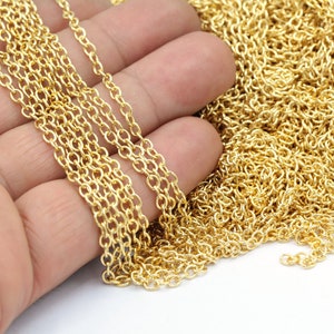 3x4mm 24 k Shiny Gold Plated Chains , round Chains ,thin necklace chain - CHN225
