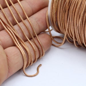 1,2mm Raw Copper Snake Chains , Cable Chains , Box Chains - CHN112