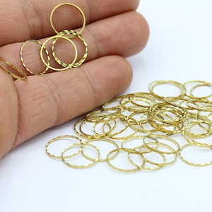 14mm Raw Brass Closed Ring , Connectors , Circle Connectors  - RAW563