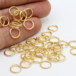 1,5x10mm 24 k Shiny Gold Plated Jump Rings , Connectors - GLD-1144