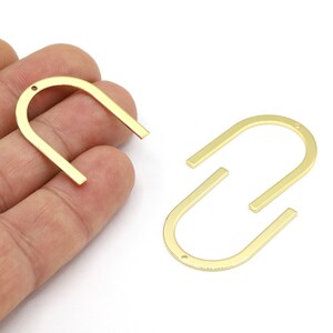 2 pcs 25x30mm 24 K Shiny Gold Plated U Shape Charms,U Shape Pendants,With 1 Hole, Earring Findings, Earring Charms,U Shape Earring - GLD2007