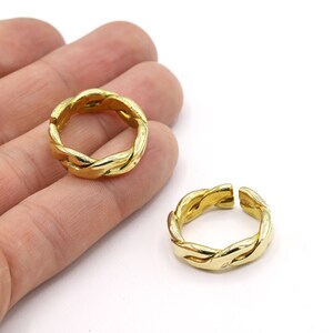 Inner Size 17mm Raw Brass Ring Settings , Adjustable Rings , Hammared Rings ,Raw Brass Handmade Rings - RAW496