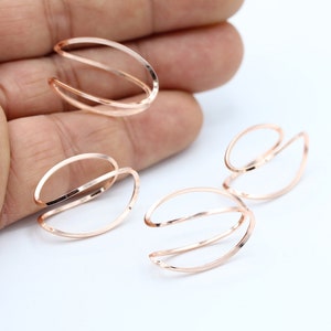 15x25mm Rose Gold Plated Earring or Necklace Findings - RSG434