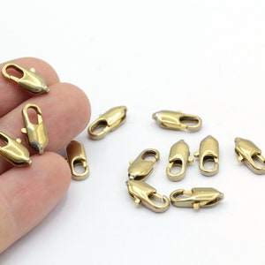 14mm Raw Brass Lobster Clasp Claw , High Quality Lobster Claw - RAW435