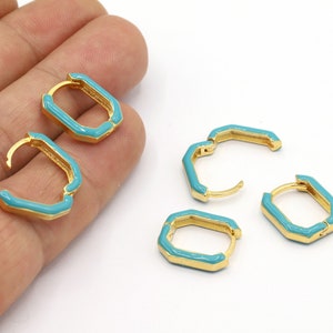 14x17mm 24 K Shiny Gold Plated Earring Findings, Dainty Hoops, Gold Earring Clasps,Gold Plated Earring Earlier,Earring Leverback - GLD2093-1