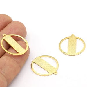 22x24mm 24 K Shiny Gold Plated Textured Round Stamping Blanks, Round Disc Charms, Gold Plated Textured Charms, Gold Plated Charm - GLD2107