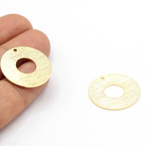 25mm Shiny gold plated Textured Round Stamping Blanks,  Round Disc Charms - GLD1484