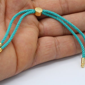 24cm ( 9,5 inchess ) Half Finished Adjustable Bracelet , Cord Bracelet , Cotton Rope Bracelet , Friendship Bracelet - TS89