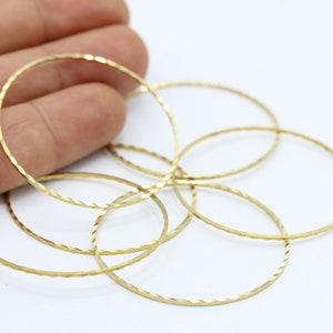 45mm Raw Brass Closed Ring , Connectors , Circle Connectors  - RAW191