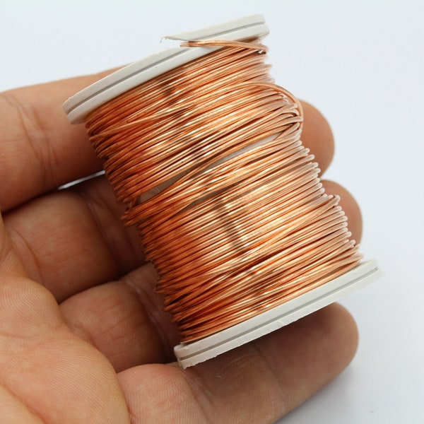 1 Reel ( 5 meters  ) 1mm ( 18 gauge )  Copper Wire , Round Half Hard Wire , Wrapping Wire- MB27