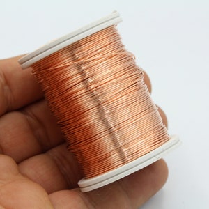1 Reel ( 20 meters  ) 0,6mm ( 23 gauge )  Copper Wire , Round Half Hard Wire , Wrapping Wire- MB25