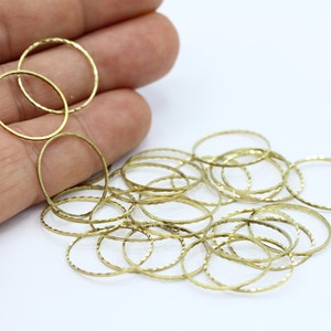 20mm Raw Brass Closed Ring , Connectors , Circle Connectors  - RAW186
