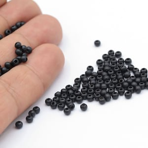 3mm ( 10 pcs )Black Plated Spacer Beads, Ball Beads, Metal Black Ball, Black Metal Bead, NoN Tarnish Beads-TS-776