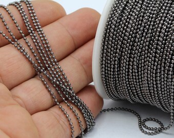 Chaînes à billes à facettes plaquées métal de 1,5 mm, chaînes à billes à facettes en laiton - CHN169