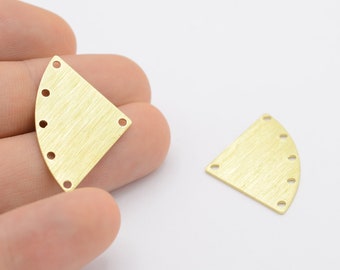 20x30 Raw brass  Geometric Charm ,  Textured Blanks ,  With 6 Hole  - RAW-390