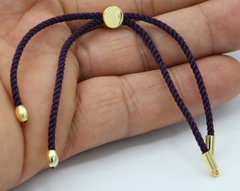 24cm ( 9,5 inchess ) Half Finished Adjustable Bracelet , Cord Bracelet , Cotton Rope Bracelet , Friendship Bracelet - TS84