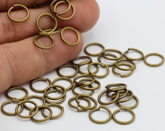 Anillas de unión de 1,2 x 10 mm con baño de bronce antiguo, conectores - TS447