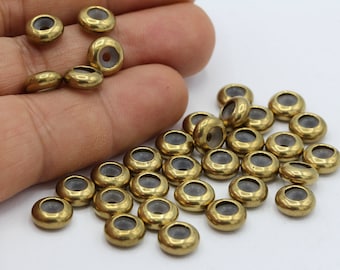 4x9mm Raw Brass Rubber Stopper, Raw Brass Connector - RAW243