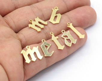 L3 SENFAI 26 Alphabet English Letters Crystal First Initial Name Charms for Bracelet,Necklace,Zipper Puller