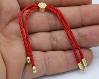 24cm ( 9,5 inchess ) Half Finished Adjustable Bracelet , Cord Bracelet , Cotton Rope Bracelet , Friendship Bracelet - TS96