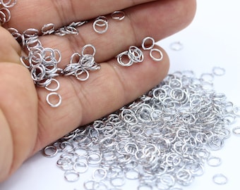 0,8x5mm Rhodium Plated Jump Rings - RDM104