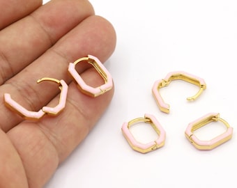 14x17mm 24 K Shiny Gold Plated Earring Findings, Dainty Hoops, Gold Earring Clasps, Gold Plated Earring Earlier, Earring Leverback - GLD2093