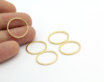 20 mm 24 Karat glänzend vergoldeter geschlossener Ring – GLD22