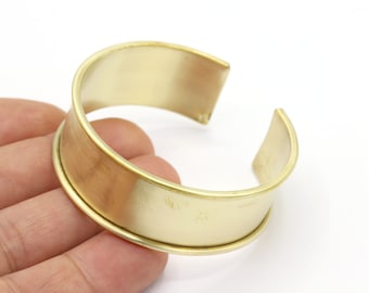 20x155mm Channel Size 17mm Raw Brass Cuff Bangle, Bracelet Bangle, Cuff Channel Bracelet, Raw Brass Bracelet, Raw Brass Cuff Bangle - RAW604